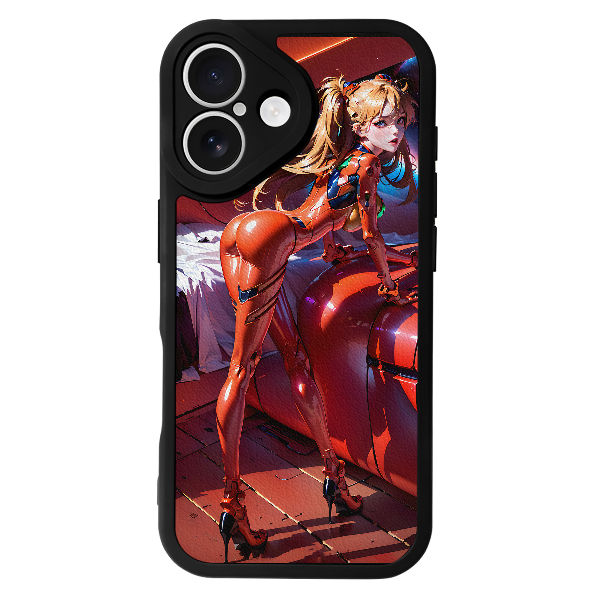 （画像用） EVA 新世紀エヴァンゲリオン 【iPhone 16シリーズ対応】シリコンスマホケース（レザー調） 材質：シリコン